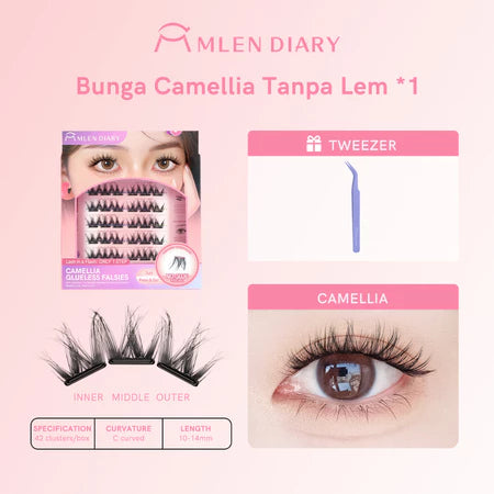 MLEN DIARY Baby Candy Bulu Mata Eyelash ExtensionTidak Perlu Lem Bulu Mata Bawah Natural 10-13mm Bulu Mata Eyelash Extension