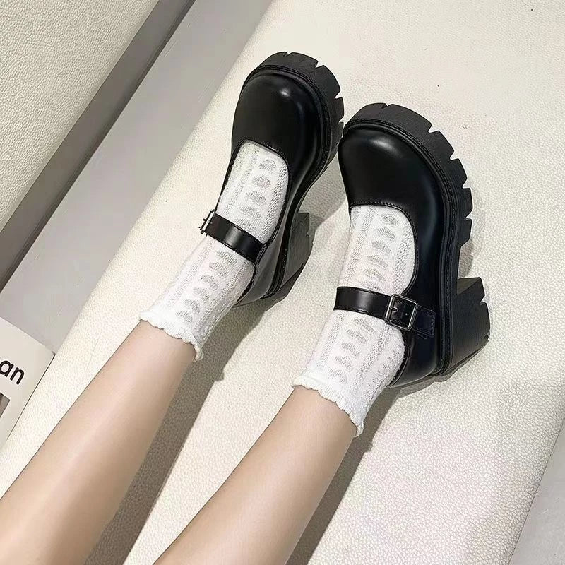 Boots Kulit Wanita Modern Fashion Casual Korean Style Terbaru - 0306