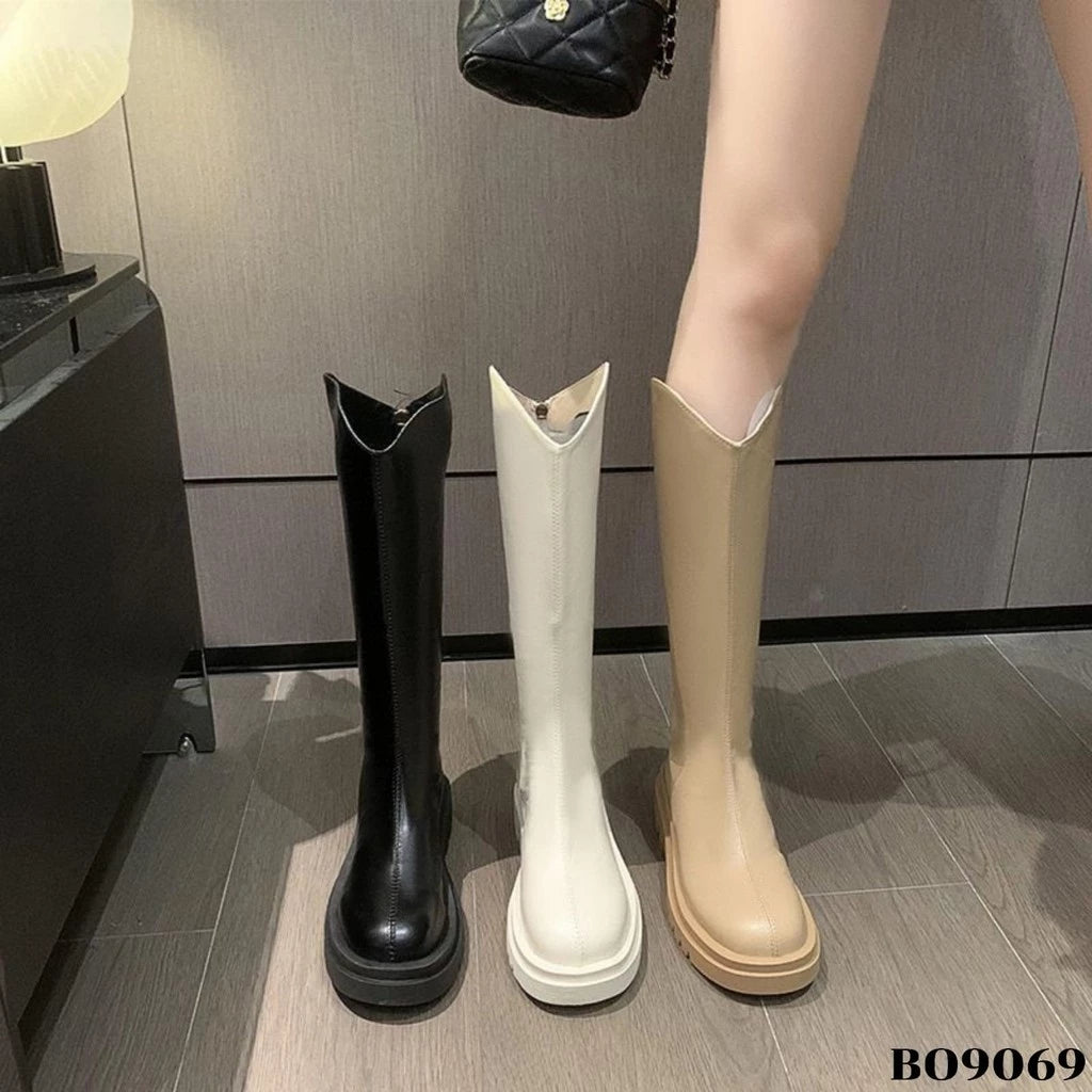 WYN Sepatu Long Boots Flat Korea BO9069