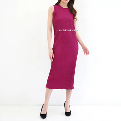 Inner Midi Dress Span Wavy Plisket Lidi / Dress Wavy / Dress Span / Dress Polos Plisket / Inner Plisket / Dress Plisket / Inner Pleated Dress