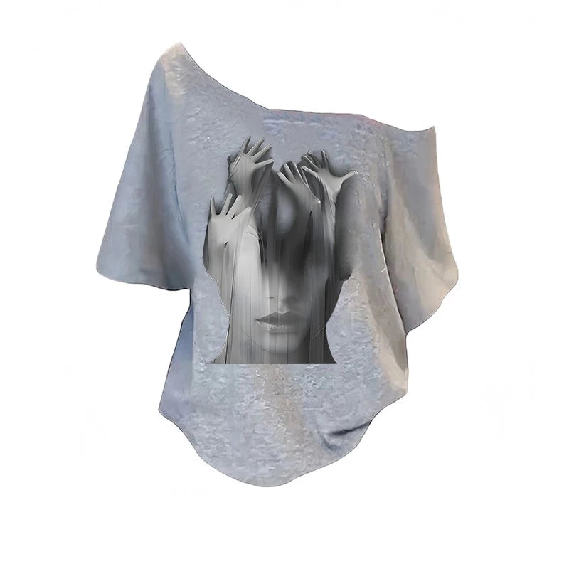 Sabrina T-shirt Oversize pressure Baju Kaos Korean Style | Pria Wanita /367