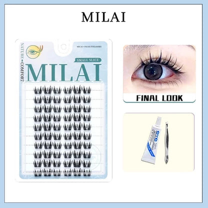 MILAI C05 Kucing Kecil Bulu Mata Palsu Serat Kapas Premium - Bulumata Eyelash Extension