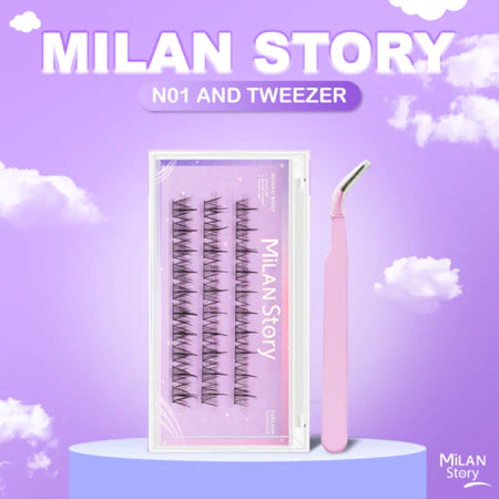 [ LANGSUNG TEMPEL ] MILAN STORY N SERIES Bulu Mata Palsu | Eyelash Extention | Eye Make Up | Douyin Lash Tanpa Pinset