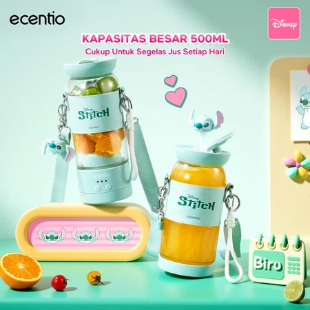 ecentio juicer portable 10 pisau juicer buah tanpa ampas 380ml+380ml blender jus buah juicer hand blender blender jus blender