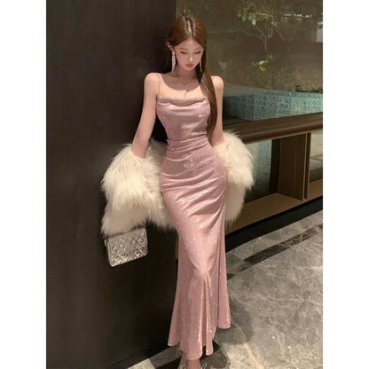 EMITA BLOOM long dress hitam panjang wanita party dress sexy elegant korean style dress pesta import dress press body panjang outfit