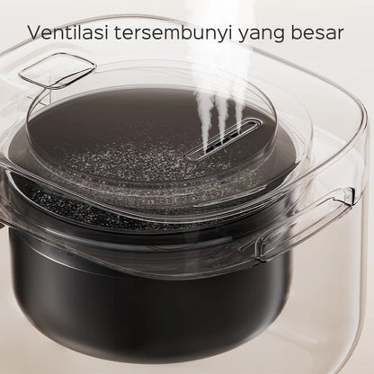 HAN RIVER Rice Cooker 2.2L Magic Com 6 Menu Masak Anti Lengket Smart Micro Processor Penanak Nasi Multifungsi Digital