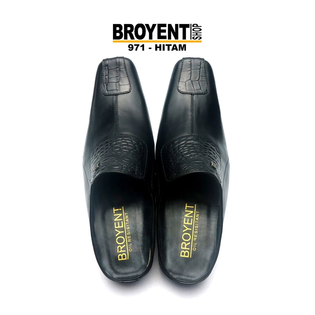 Sepatu Sandal Pria Bustong Kulit Asli Motif Buaya 971