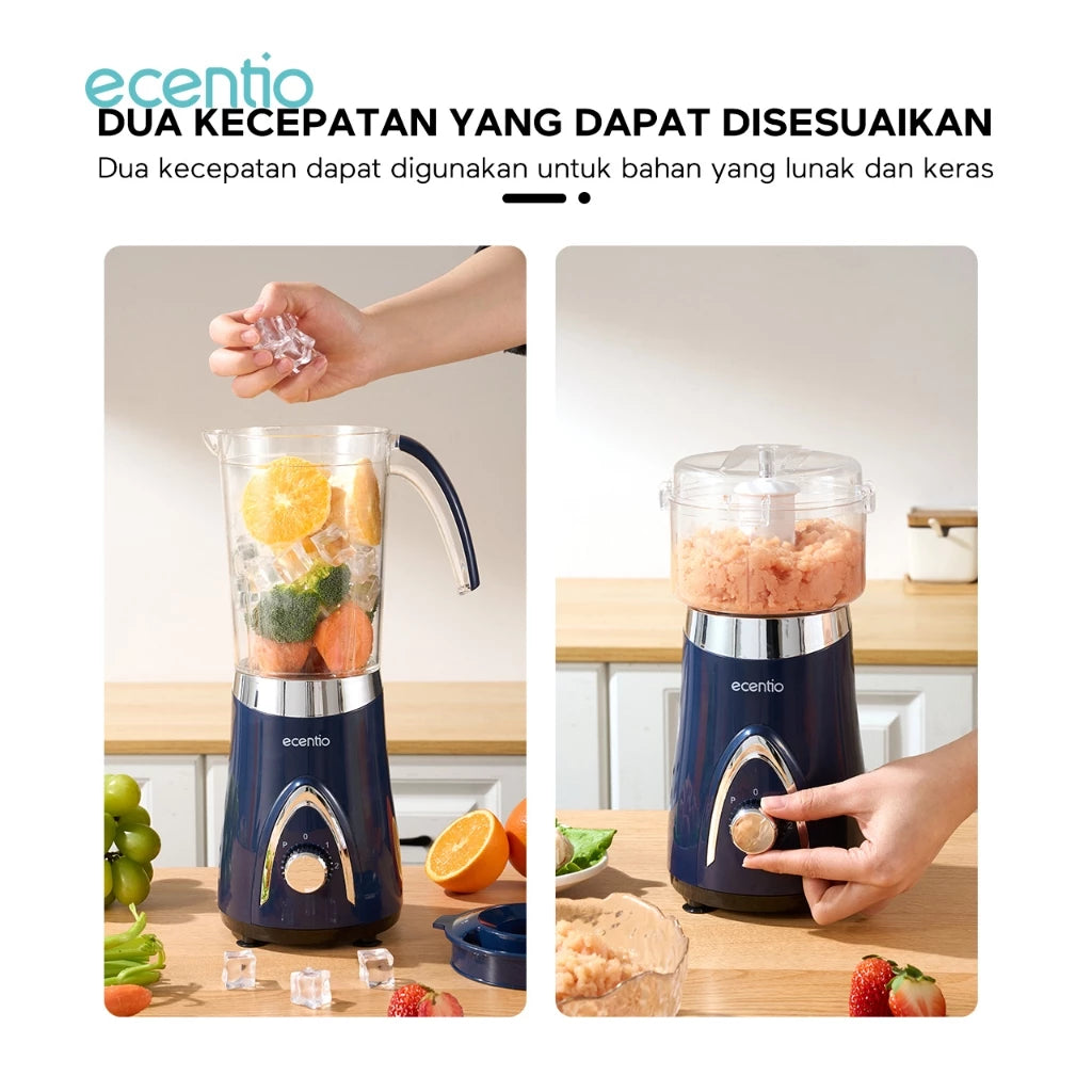 ecentio 5 In 1 Chopper Blender 1000ml+500ml+500ml+300ml juicer blender Bumbu Alat 304 stainless steel Penggiling daging Food
