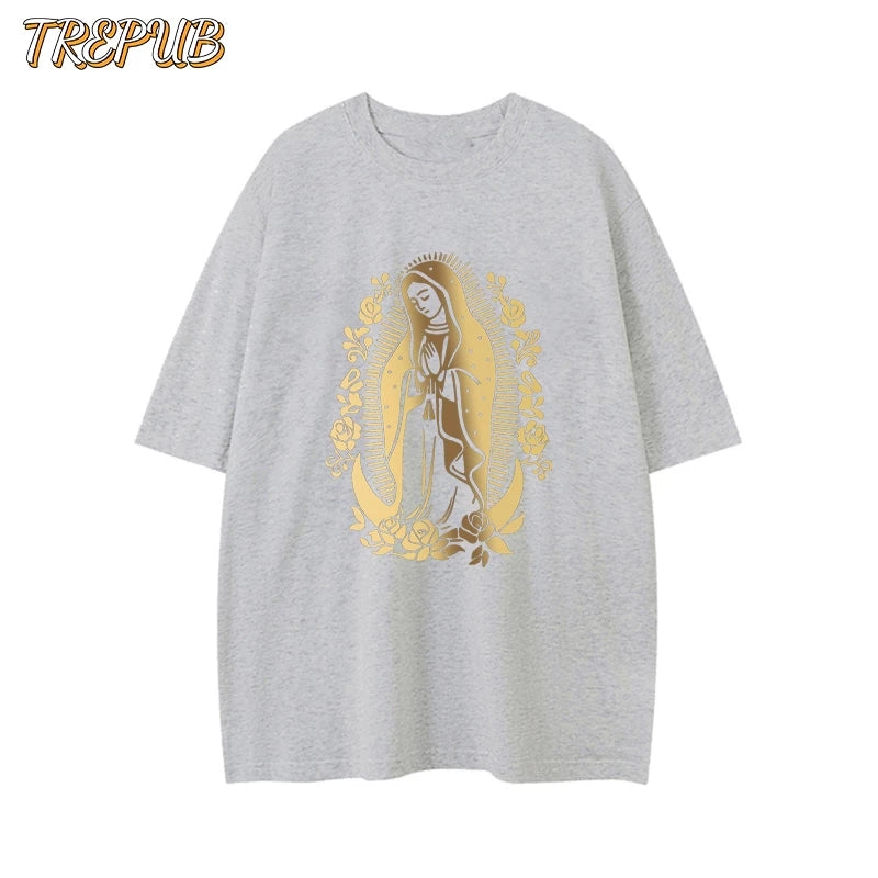 TREPUB.T-shirt Oversize Korean Lady Prayer Baju Kaos Korean Style | Pria Wanita /297