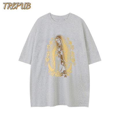 TREPUB.T-shirt Oversize Korean Lady Prayer Baju Kaos Korean Style | Pria Wanita /297