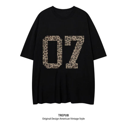 TREPUB.T-shirt Oversize leopard print 07 Baju Kaos Korean Style | Pria Wanita /381