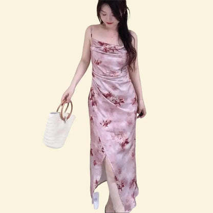 YIMITA baju sexy party dress bodycon midi orange lengan pendek wanita korean style pantai dress terbaru 2026 import