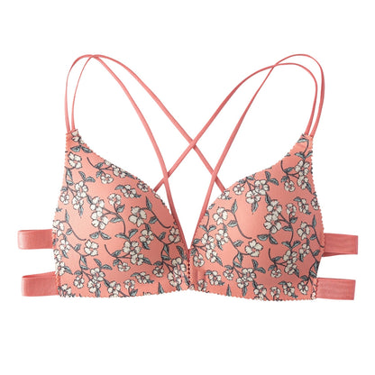 GRENEY-G.Flower-Bunga Plum- Bra One-piece Gesper Depan-89711