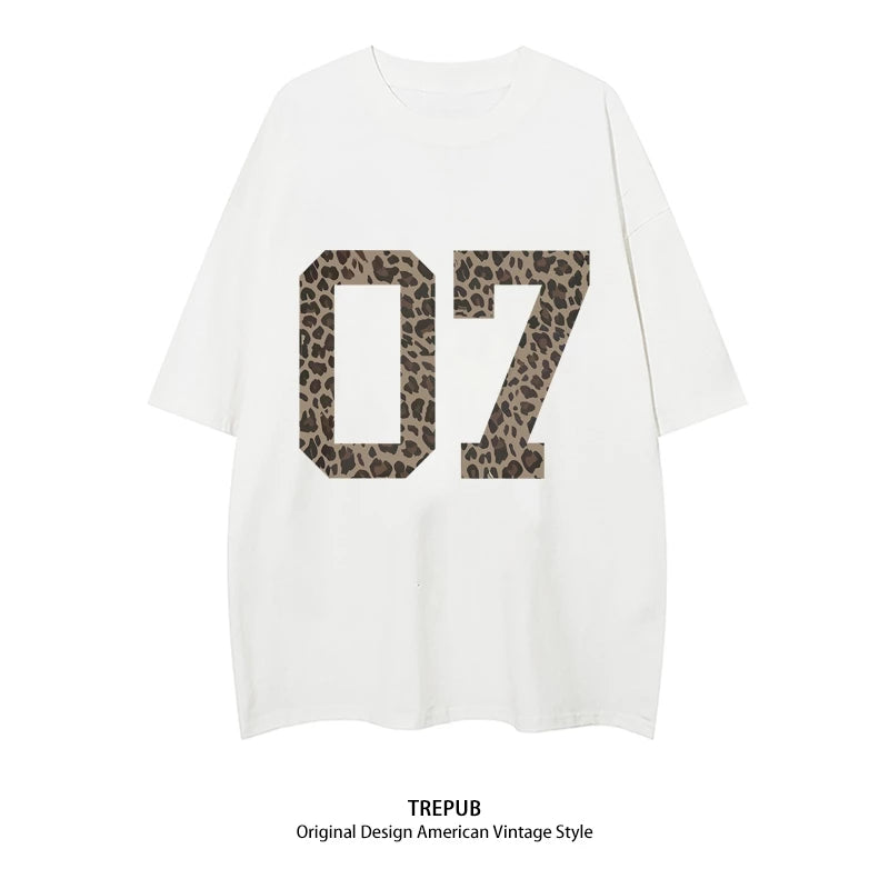 TREPUB.T-shirt Oversize leopard print 07 Baju Kaos Korean Style | Pria Wanita /381