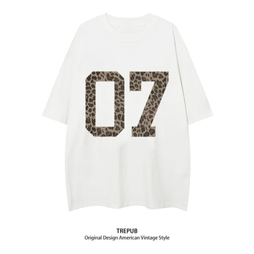 TREPUB.T-shirt Oversize leopard print 07 Baju Kaos Korean Style | Pria Wanita /381