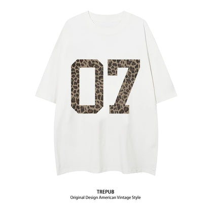TREPUB.T-shirt Oversize leopard print 07 Baju Kaos Korean Style | Pria Wanita /381
