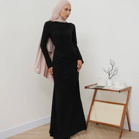ELEVENBASIC - SARAH SET | ONE SET ROK SEMI MERMAID PANJANG | SETELAN LENGAN PANJANG HIJAB WANITA | ATASAN