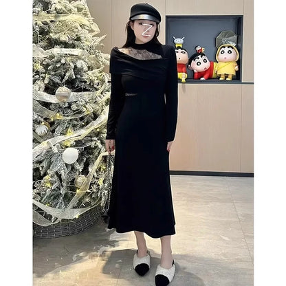 YIMITA midi dress korean style formal simple elegan wanita kekinian pantai press body terbaru 2026 casual plus size lebaran