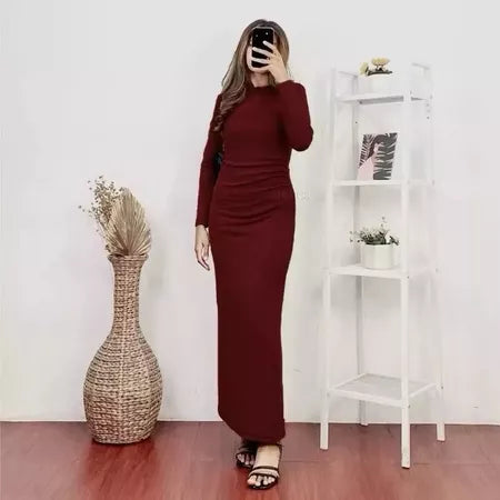 Givina Dress Knit Wanita Woman Knit Long Dress | ORINA DRESS KNIT IBU HAMIL