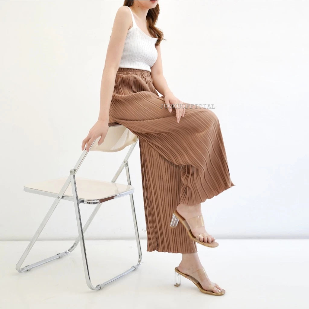 Celana Kulot Plisket BB Wavy / Kulot BB / Pleated Cullote Pants / Pleated Pants