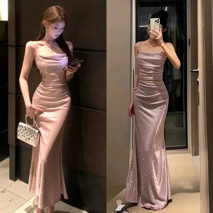 EMITA BLOOM long dress hitam panjang wanita party dress sexy elegant korean style dress pesta import dress press body panjang outfit