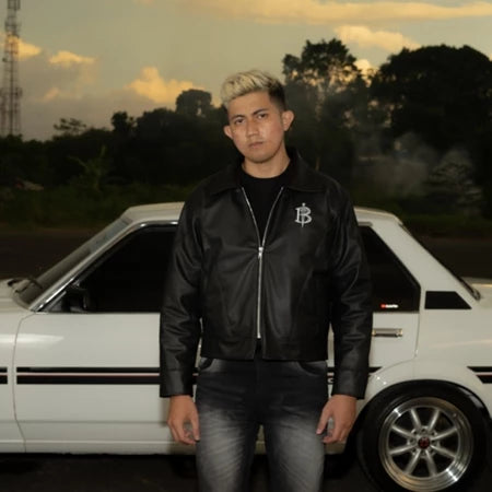 BOZRVK - LEATHER JAKET - JAKET KULIT PRIA BOXY CUT LEAD WELL WHITE BONE