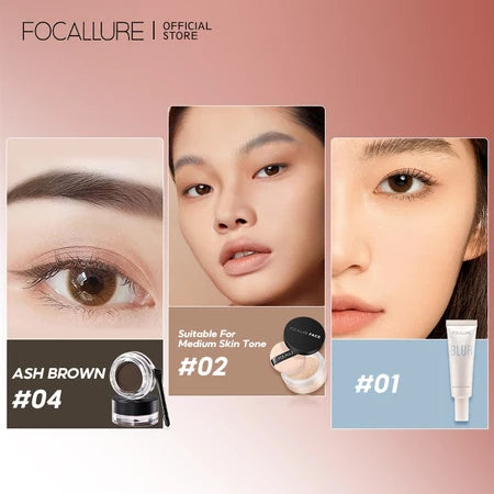[Hot Bundle]FOCALLURE Makeup Set 3/5/7PCS Bundle Lip tint Eyeshadow Foundation Eyeliner Blush Powder Mascara