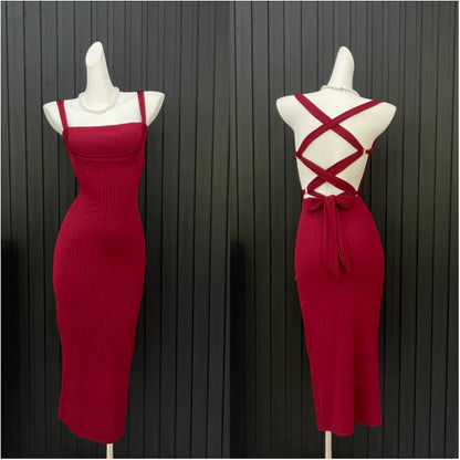 EMITA BLOOM dress abu abu wanita kondangan long dress backless wanita Elegant korean beach Dress ke pantai dress import