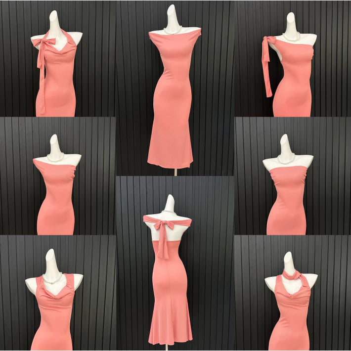EMITA BLOOM long dress hitam panjang wanita party dress sexy elegant korean style dress pesta import dress press body panjang outfit
