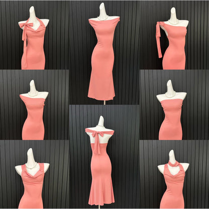 EMITA BLOOM long dress hitam panjang wanita party dress sexy elegant korean style dress pesta import dress press body panjang outfit