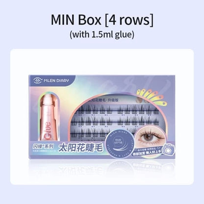 MLEN DIARY Blue Sunflower Eyelashes bulu mata palsu + lem