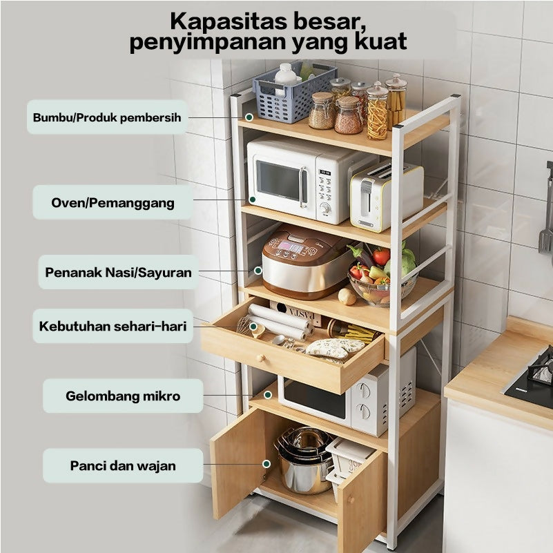 Rak dapur , rak penyimpanan, lemari dapur