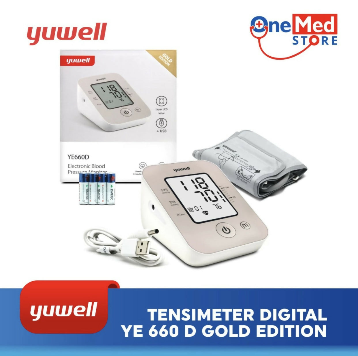 ￼Tensimeter digital yuwell 660 D Gold Edition With USB