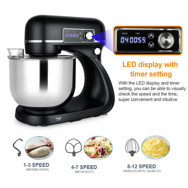 Professional 6L Dough Food Cake Bakery 800w Dough Mixer Cake Dough Mixer