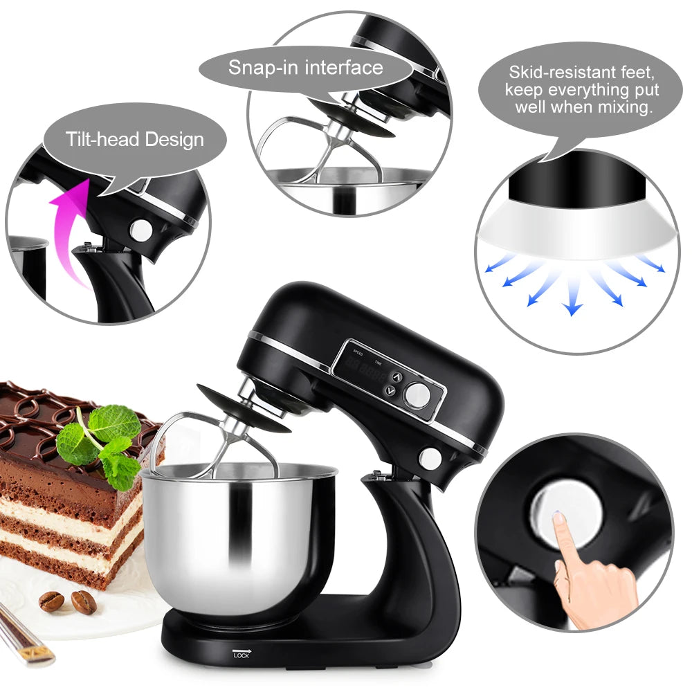 Professional 6L Dough Food Cake Bakery 800w Dough Mixer Cake Dough Mixer