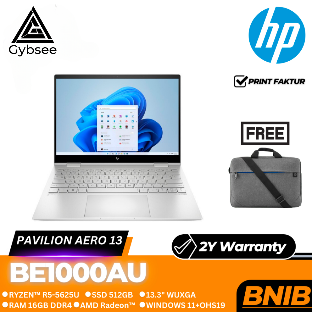 LAPTOP HP PAVILION AERO 13-BE1000AU | R5-5625U 16/512 AMD W11+OHS19