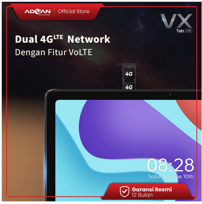 Advan Tab VX Lite 10.4" 4G LTE Tablet – Octa Core 2.0GHz Dual SIM