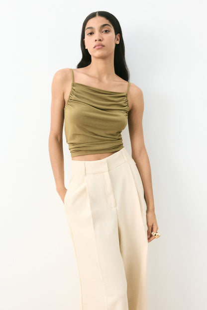 H&M Wanita Atasan strap ruched