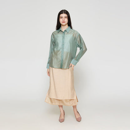 ZES Basic Lyocell Kemeja Oversize Wanita MELWT005 122383494