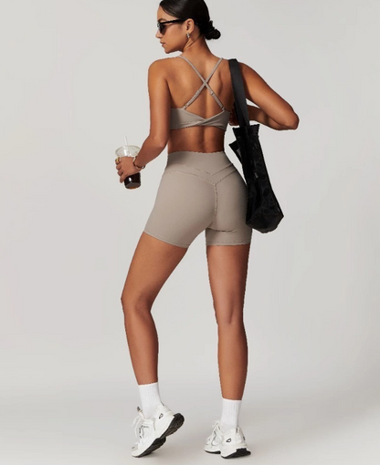 ONE SET PREMIUM SERIES SPORTS BRA LEGGING/SHORT ROLENE Olahraga Yoga Gym Workout Pilates