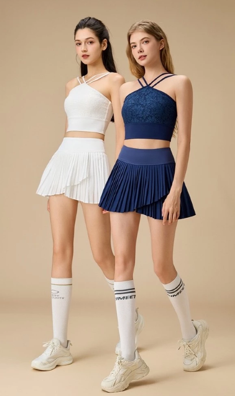SET BRA AND SKORT WITH POCKET - HALTER SPORTBRA AND PREMIUM PADEL TENNIS SKORT GRACIE