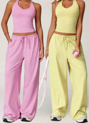 SET - TANKTOP (Ada Cup Bra) / LEGGING CULOTTE – Setelan Yoga Pilates Olahraga Wanita