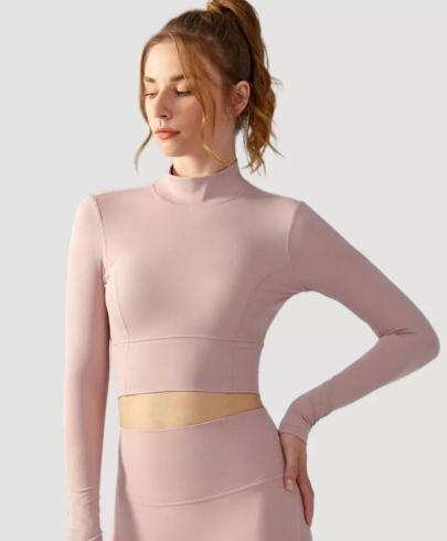 LONG SLEEVE (Include Cup Bra) / Sport Bra Crop Top Yoga Olahraga Wanita