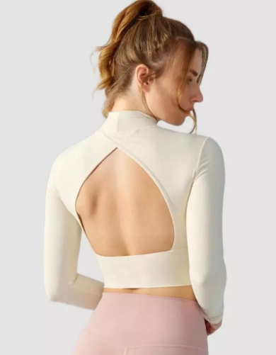 LONG SLEEVE (Include Cup Bra) / Sport Bra Crop Top Yoga Olahraga Wanita