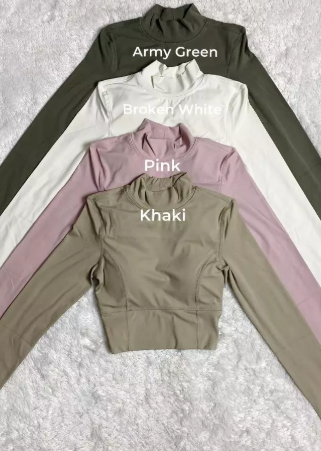 LONG SLEEVE (Include Cup Bra) / Sport Bra Crop Top Yoga Olahraga Wanita