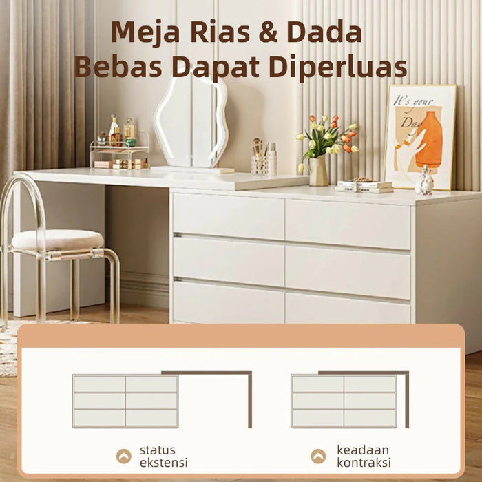 Meja rias meja rias minimalis lampu meja rias meja kosmetik meja rias kecil/ meja rias berlampu / meja rias modern / meja rias / meja rias / meja rias gaya krem