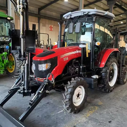 Optimized Performance 70HP 4WD Agricultural Tractor Compact Front Loader High-Torque Crawler Gear Drive High Safety Core Motor