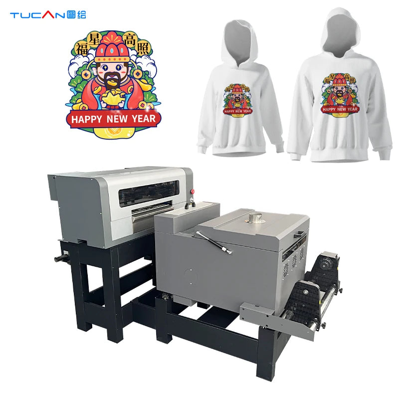 A2 Size Dtf Printer with Xp600 I1600 I3200 Printhead with Shaker Machine Cmyk White Color