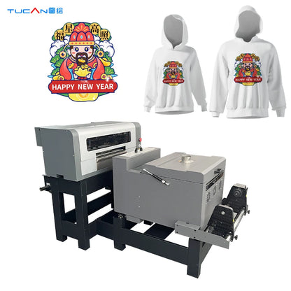 A2 Size Dtf Printer with Xp600 I1600 I3200 Printhead with Shaker Machine Cmyk White Color