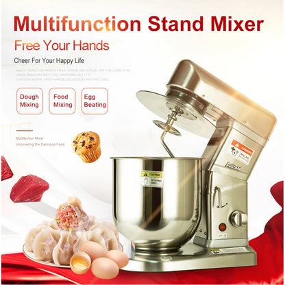 AST-B7S 7L Mixer Stand Food Mixers for Bakery With Dough Hook for Baking Heavy Duty 110V/220V Food Cake Stand Mixer